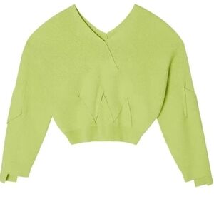 JNBY Ribbed Crop Sweater Top